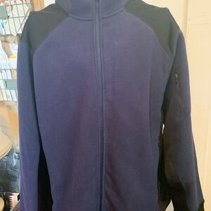 Navy and Black Mens Zip-Up Jacket